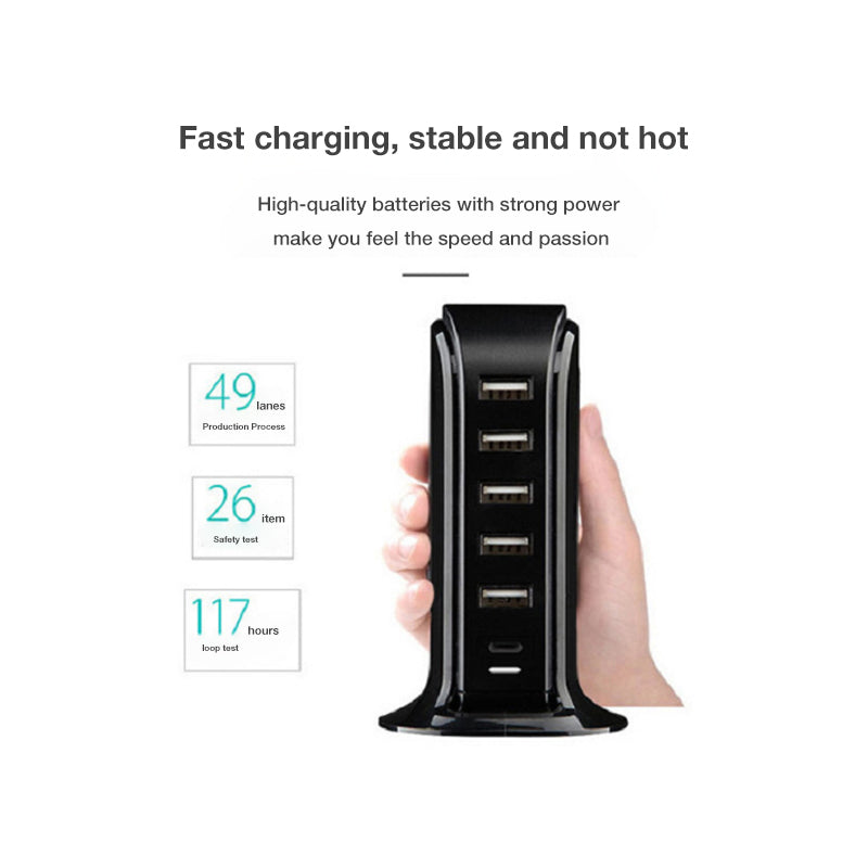 Desktop charging station (6 in 1 USB Charger Block)506PD