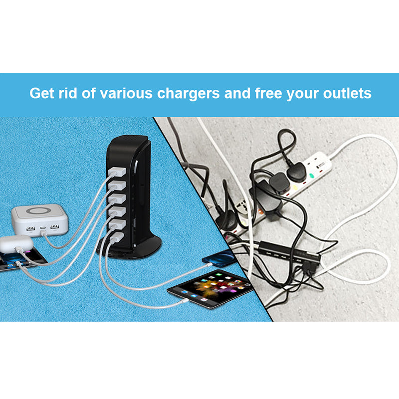 Desktop charging station (6 in 1 USB Charger Block)506PD