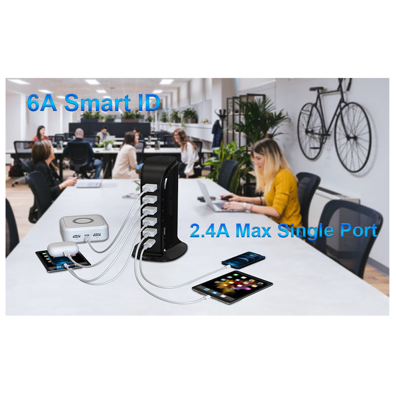 Desktop charging station (6 in 1 USB Charger Block)506PD