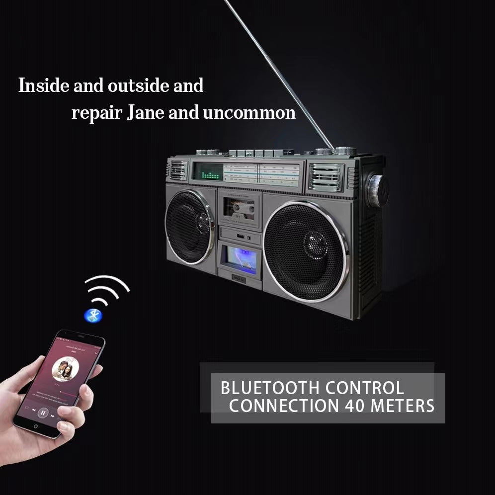 12000mAh build in battery A30 Blaster Replica Radio cassette Boombox Bluetooth Speaker with Portable handle