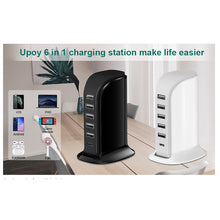 Load image into Gallery viewer, Desktop charging station （6 in 1 USB Charger Block）506PD