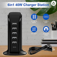 Load image into Gallery viewer, Desktop charging station （6 in 1 USB Charger Block）506AC
